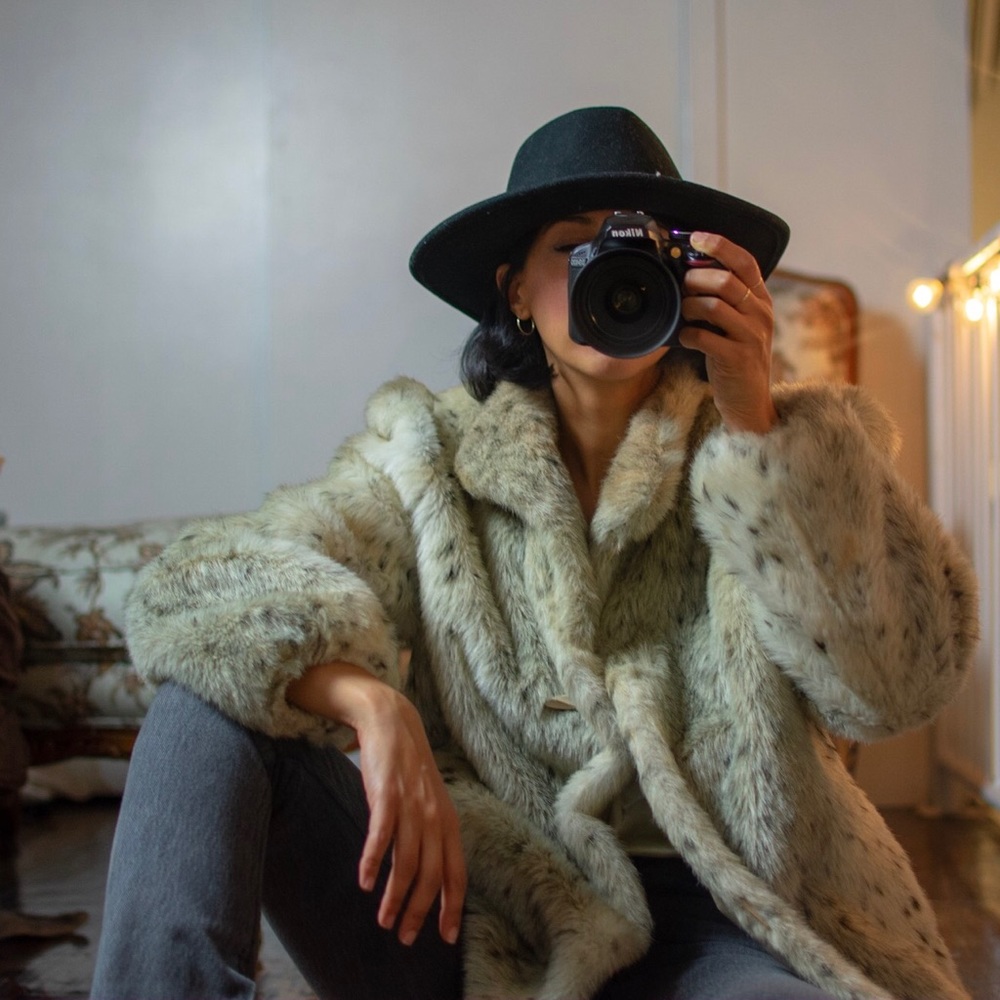 🚫SOLD🚫Vintage Faux Fur Leopard Jacket Coat